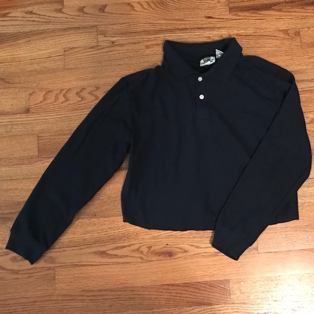 long sleeve crop top